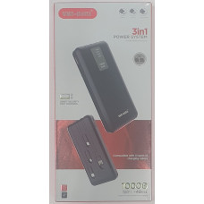 10000 mAh Built in Cables Power Bank